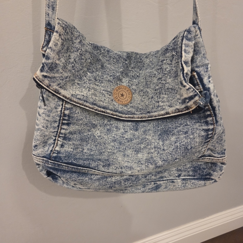 Abused Denim Vintage '90s Casual Denim Blue Shoulder Bag